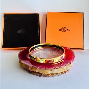 Hermes AUTHENTIC Faubourg Rainbow Enamel Bangle
